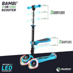 RiiRoo 3 in One Bambi Kids Scooter In Blue