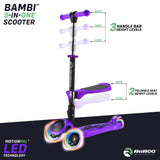 RiiRoo 3 in One Bambi Kids Scooter In Purple