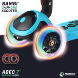 RiiRoo 3 in One Bambi Kids Scooter In Blue