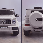 Mercedes G63 AMG Licensed Ride On Car In White 12V 2WD