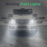 Mercedes G63 AMG Licensed Ride On Car In White 12V 2WD