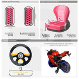 RiiRoo Ducati Style 12V Ride On Motorbike with MP3