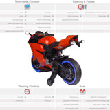 RiiRoo Ducati Style 12V Ride On Motorbike with MP3
